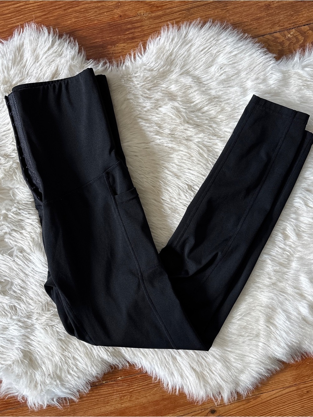 Solid Black Waist Trainer Shapewear Leggings